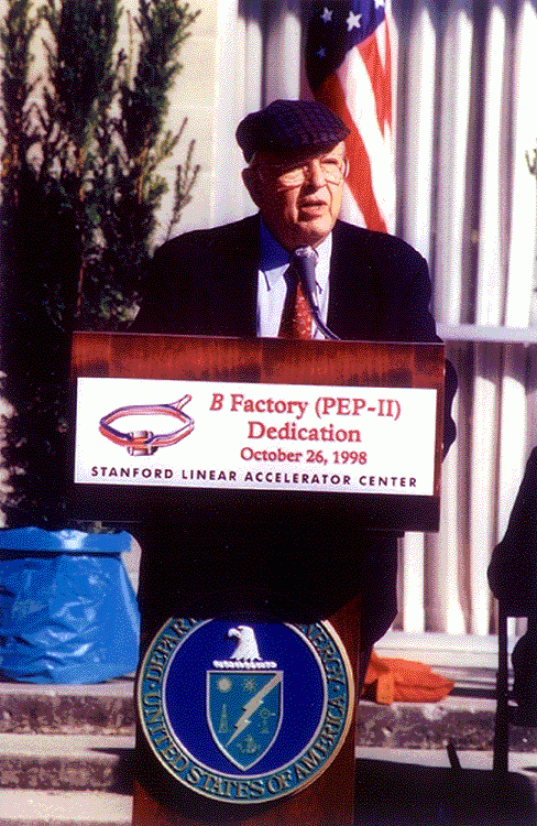 Burton Richter at B-Factory Dedication, 10/26/1998