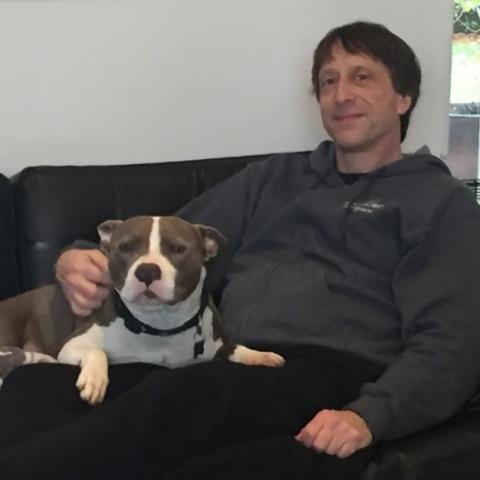 Weis and his dog